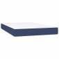 vidaXL Στρώμα με Pocket Springs Μπλε 120x200x20 εκ. Υφασμάτινο