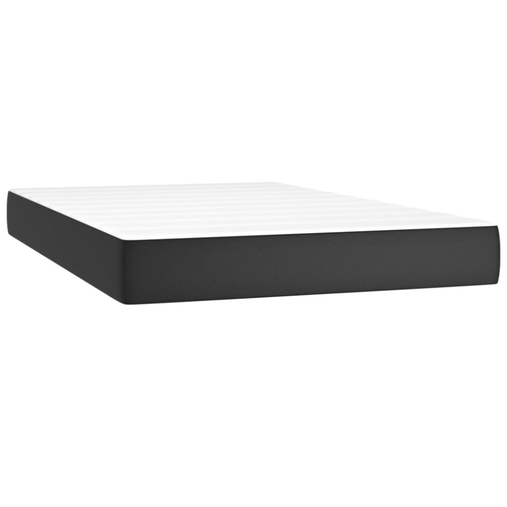 vidaXL Στρώμα με Pocket Springs Μεσαίας Σκληρότητας Μαύρο 120x200x20 εκ. Συνθετικό Δέρμα