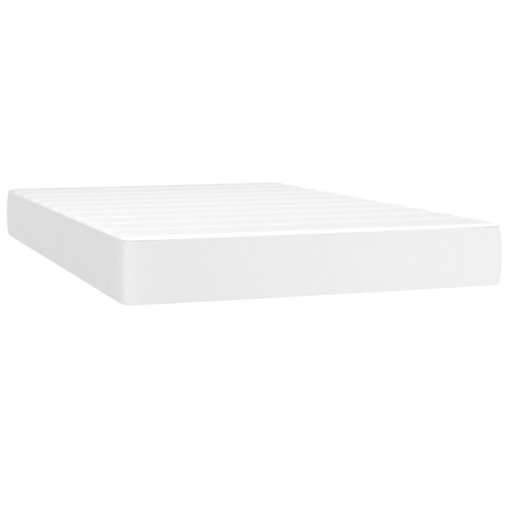 vidaXL Στρώμα με Pocket Springs Μεσαίας Σκληρότητας Λευκό 120x200x20 εκ. Συνθετικό Δέρμα
