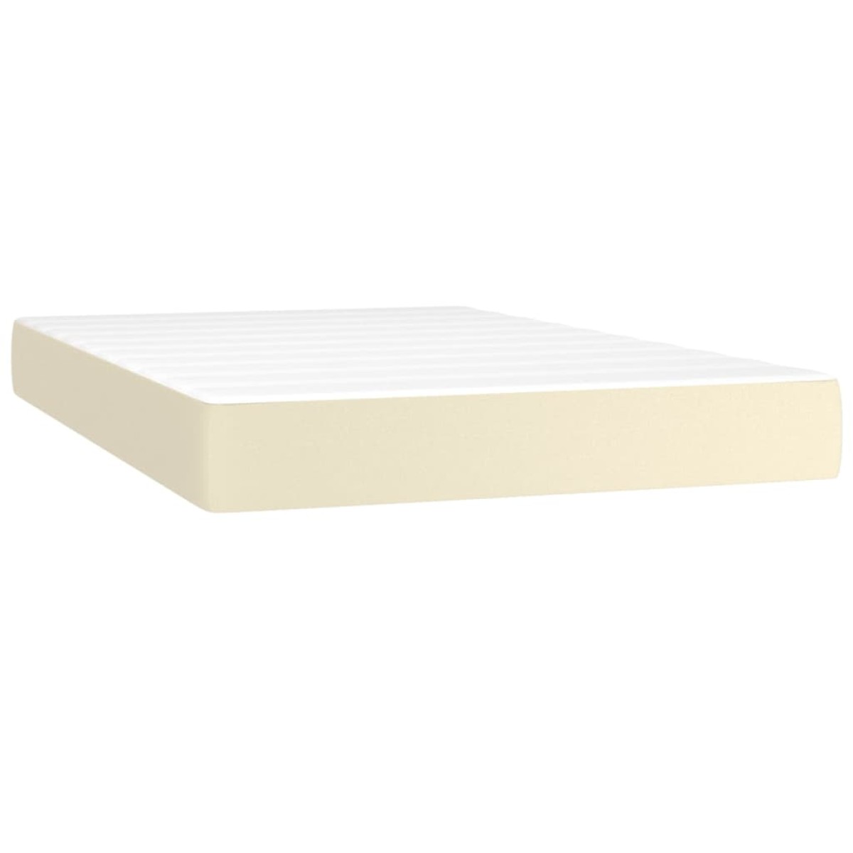 vidaXL Στρώμα με Pocket Springs Κρεμ 120x200x20 εκ. Συνθετικό Δέρμα