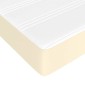 vidaXL Στρώμα με Pocket Springs Κρεμ 120x200x20 εκ. Συνθετικό Δέρμα