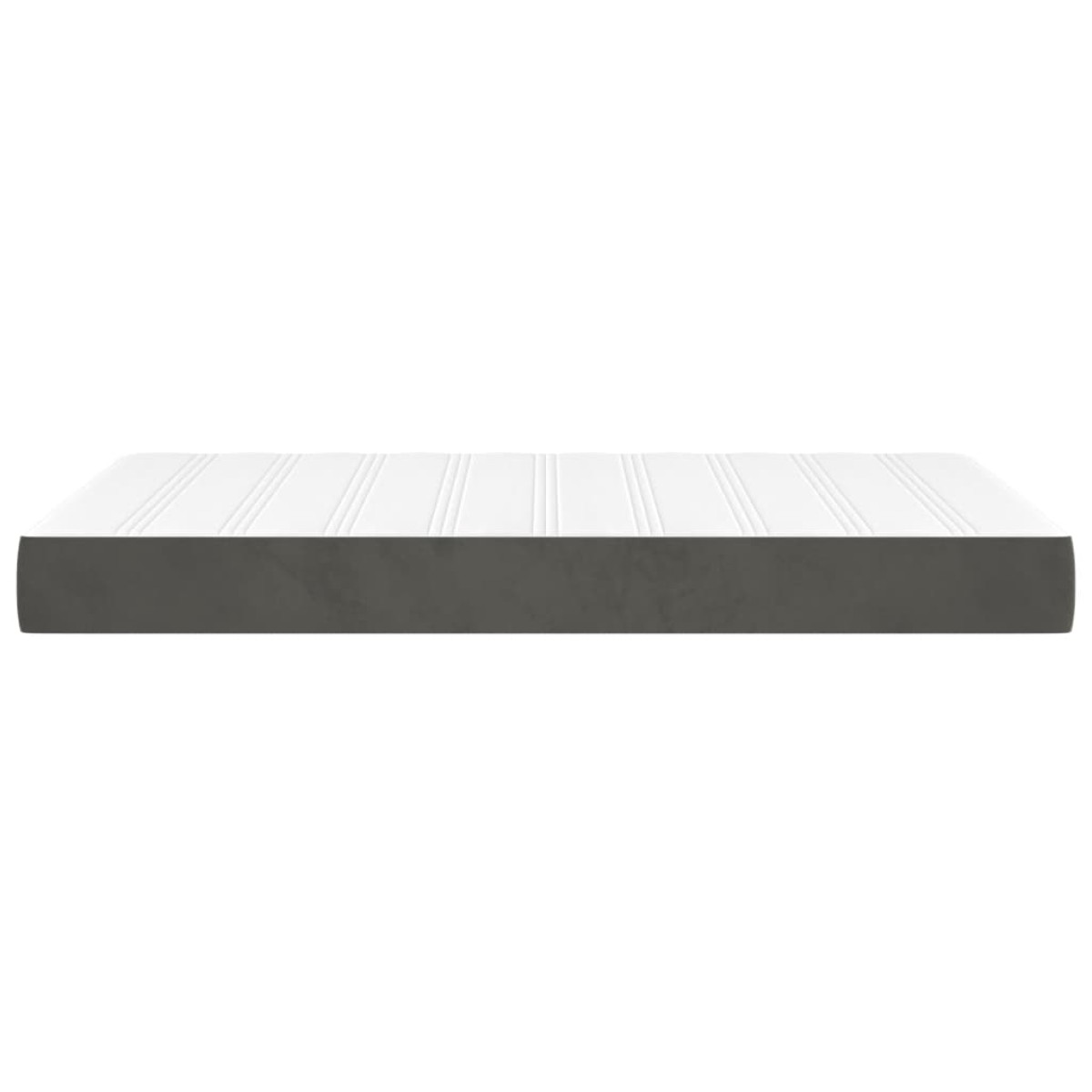 vidaXL Στρώμα με Pocket Springs Σκούρο Γκρι 120x200x20 εκ. Βελούδινο