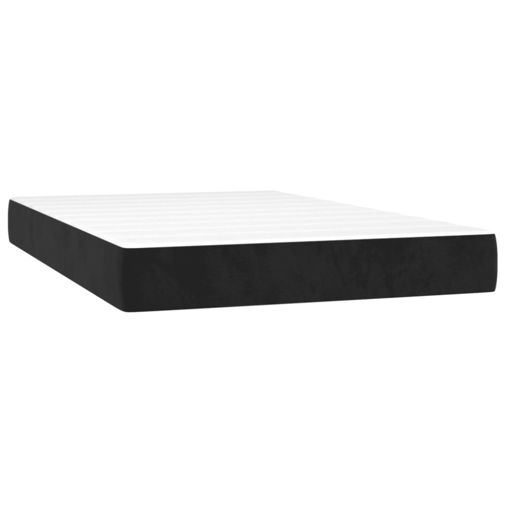 vidaXL Στρώμα με Pocket Springs Μεσαίας Σκληρότητας Μαύρο 120x200x20 εκ. Βελούδινο