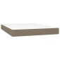 vidaXL Στρώμα με Pocket Springs Taupe 140 x 190 x 20 εκ. Υφασμάτινο