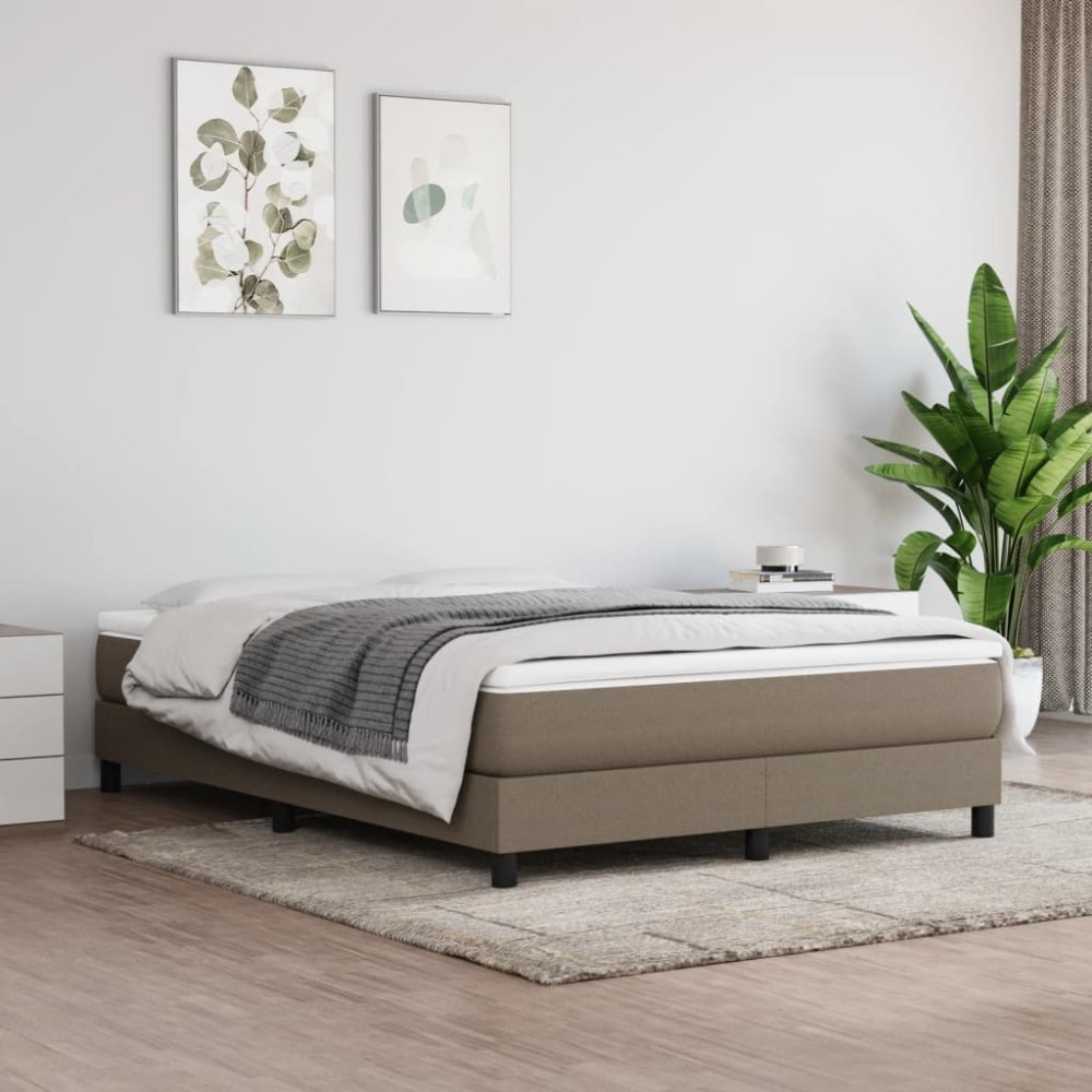 vidaXL Στρώμα με Pocket Springs Μεσαίας Σκληρότητας Taupe 140 x 190 x 20 εκ. Υφασμάτινο