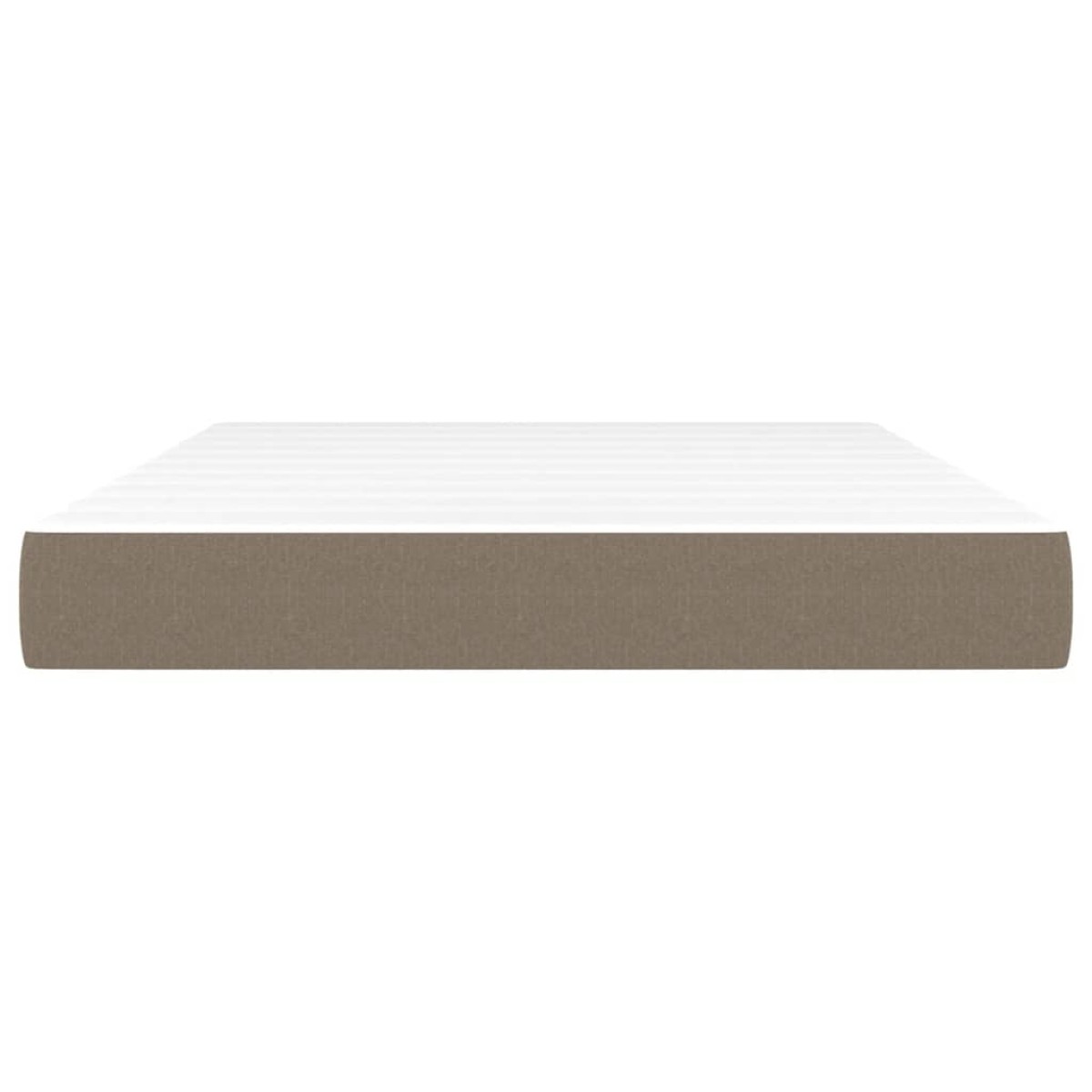 vidaXL Στρώμα με Pocket Springs Taupe 140 x 190 x 20 εκ. Υφασμάτινο