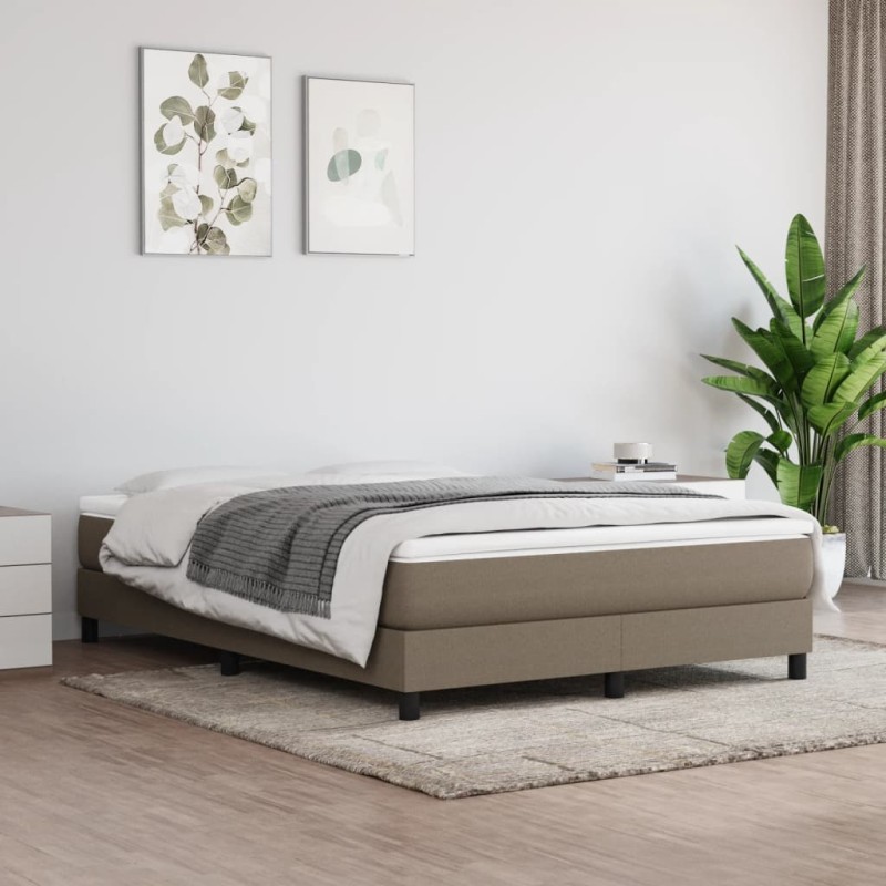 vidaXL Στρώμα με Pocket Springs Μεσαίας Σκληρότητας Taupe 140 x 190 x 20 εκ. Υφασμάτινο