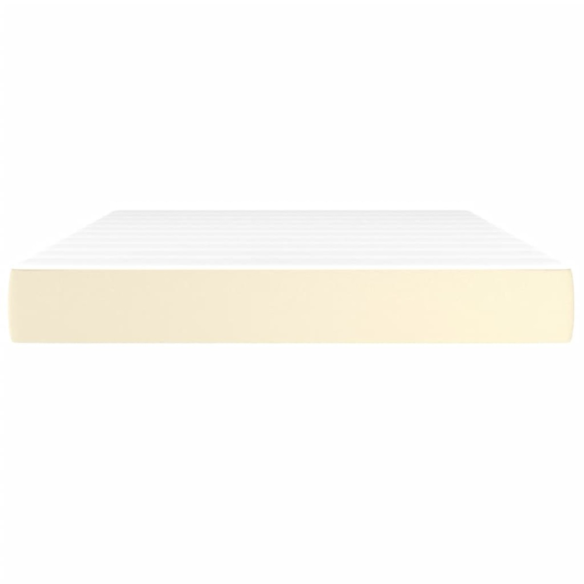 vidaXL Στρώμα με Pocket Springs Κρεμ 140x190x20 εκ. Συνθετικό Δέρμα