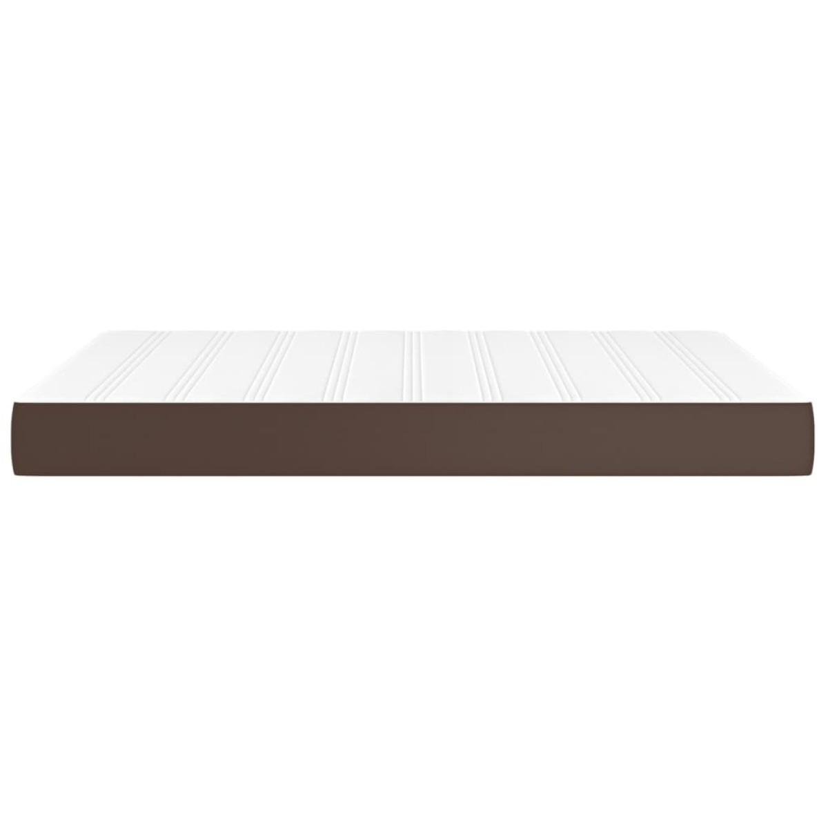 vidaXL Στρώμα με Pocket Springs Καφέ 140x190x20 εκ. Συνθετικό Δέρμα
