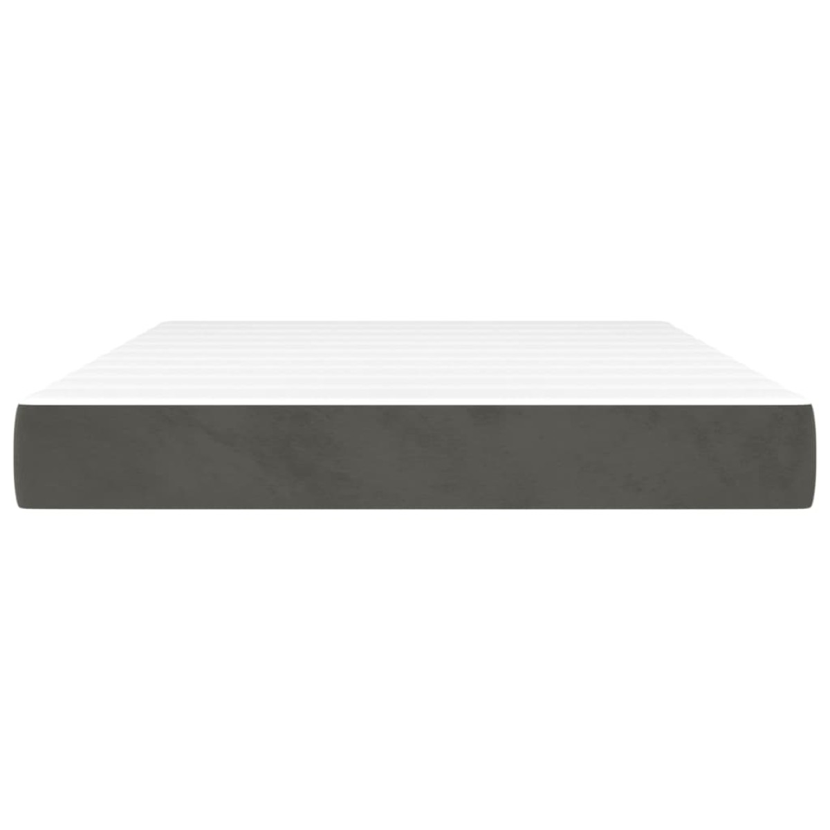 vidaXL Στρώμα με Pocket Springs Σκούρο Γκρι 140x190x20 εκ. Βελούδινο