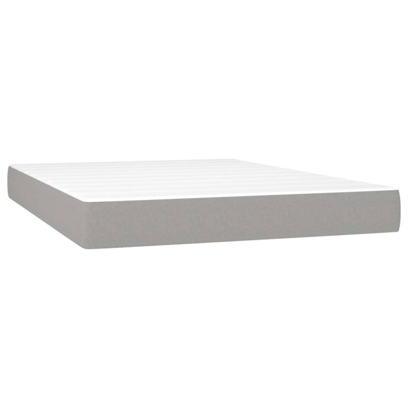 vidaXL Στρώμα με Pocket Springs Μεσαίας Σκληρότητας Ανοιχτό Γκρι 140x200x20 εκ. Υφασμάτινο