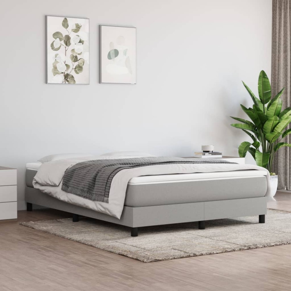 vidaXL Στρώμα με Pocket Springs Μεσαίας Σκληρότητας Ανοιχτό Γκρι 140x200x20 εκ. Υφασμάτινο