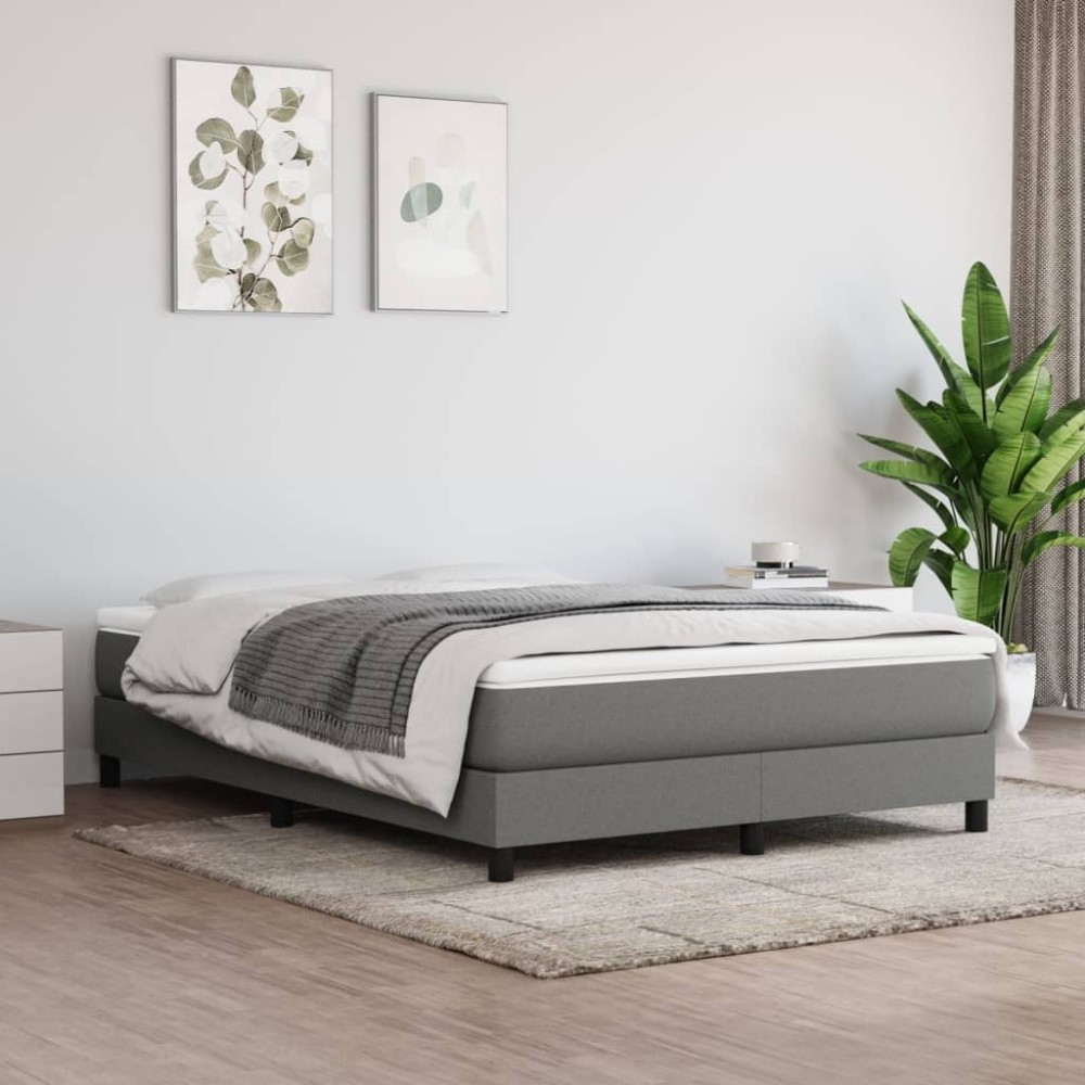 vidaXL Στρώμα με Pocket Springs Μεσαίας Σκληρότητας Σκούρο Γκρι 140x200x20 εκ. Υφασμάτινο