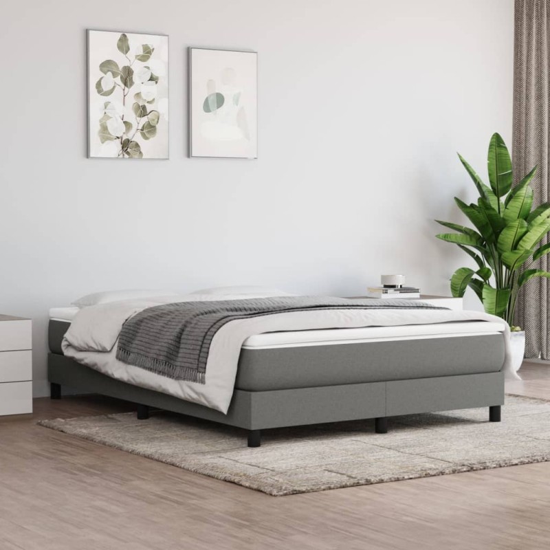 vidaXL Στρώμα με Pocket Springs Μεσαίας Σκληρότητας Σκούρο Γκρι 140x200x20 εκ. Υφασμάτινο