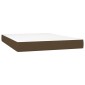 vidaXL Στρώμα με Pocket Springs Σκούρο Καφέ 140x200x20 εκ. Υφασμάτινο