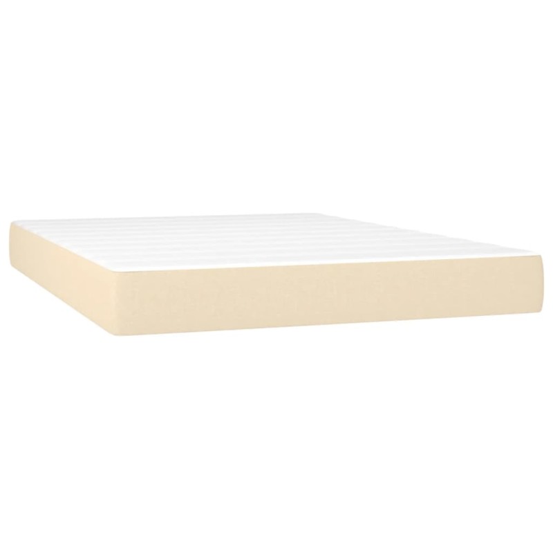 vidaXL Στρώμα με Pocket Springs Μεσαίας Σκληρότητας Κρεμ 140x200x20 εκ. Υφασμάτινο