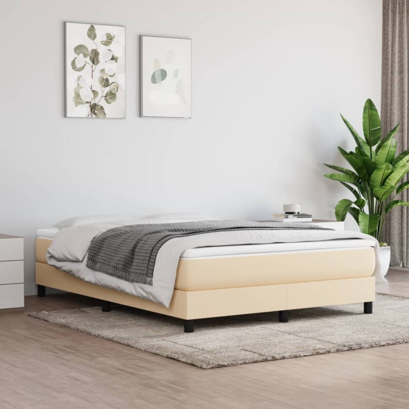 vidaXL Στρώμα με Pocket Springs Μεσαίας Σκληρότητας Κρεμ 140x200x20 εκ. Υφασμάτινο