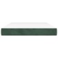 vidaXL Στρώμα με Pocket Springs Σκούρο Πράσινο 140x200x20εκ. Βελούδινο