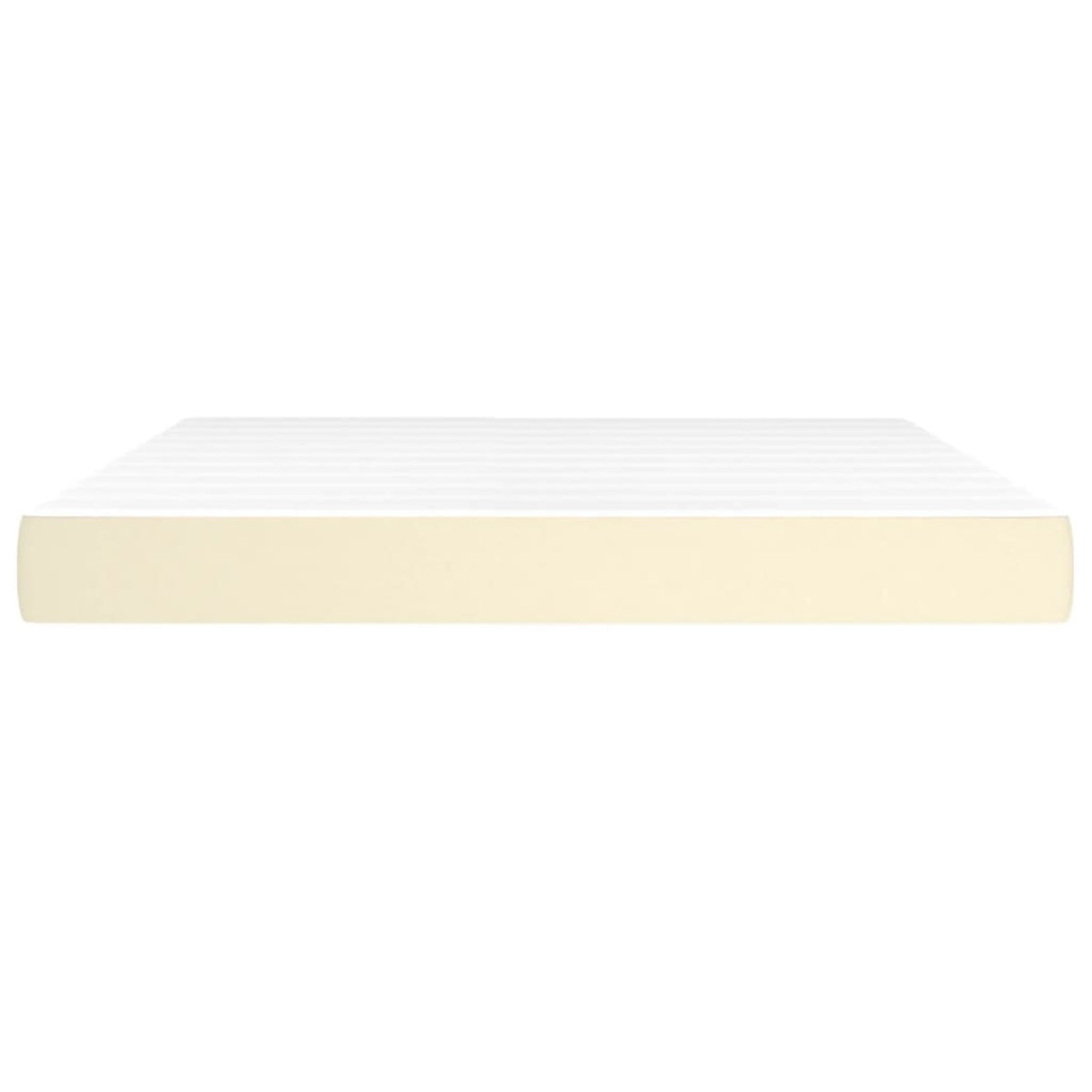 vidaXL Στρώμα με Pocket Springs Κρεμ 160x200x20 εκ. Συνθετικό Δέρμα