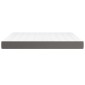 vidaXL Στρώμα με Pocket Springs Γκρι 160x200x20 εκ. Συνθετικό Δέρμα