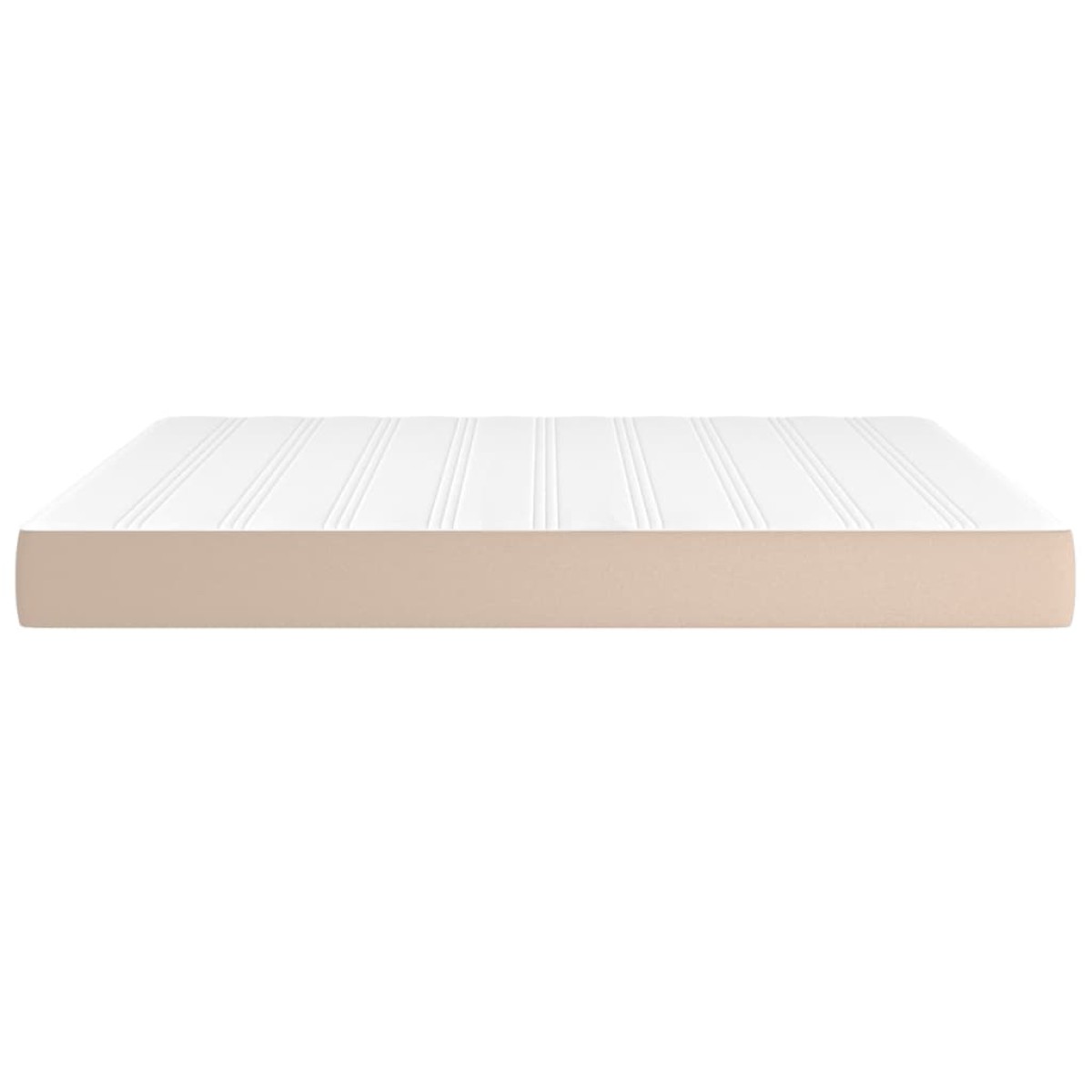 vidaXL Στρώμα με Pocket Springs Καπουτσίνο 160x200x20 εκ. Συνθ. Δέρμα