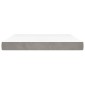 vidaXL Στρώμα με Pocket Springs Ανοιχτό Γκρι 160x200x20 εκ. Βελούδινο