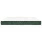 vidaXL Στρώμα με Pocket Springs Σκούρο Πράσινο 160x200x20εκ. Βελούδινο