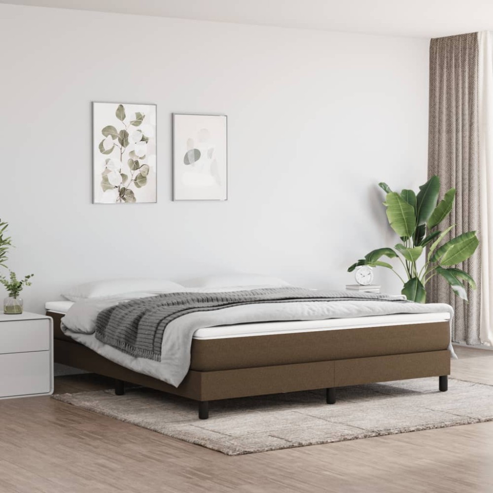 vidaXL Στρώμα με Pocket Springs Μεσαίας Σκληρότητας Σκούρο Καφέ 180x200x20 εκ. Υφασμάτινο