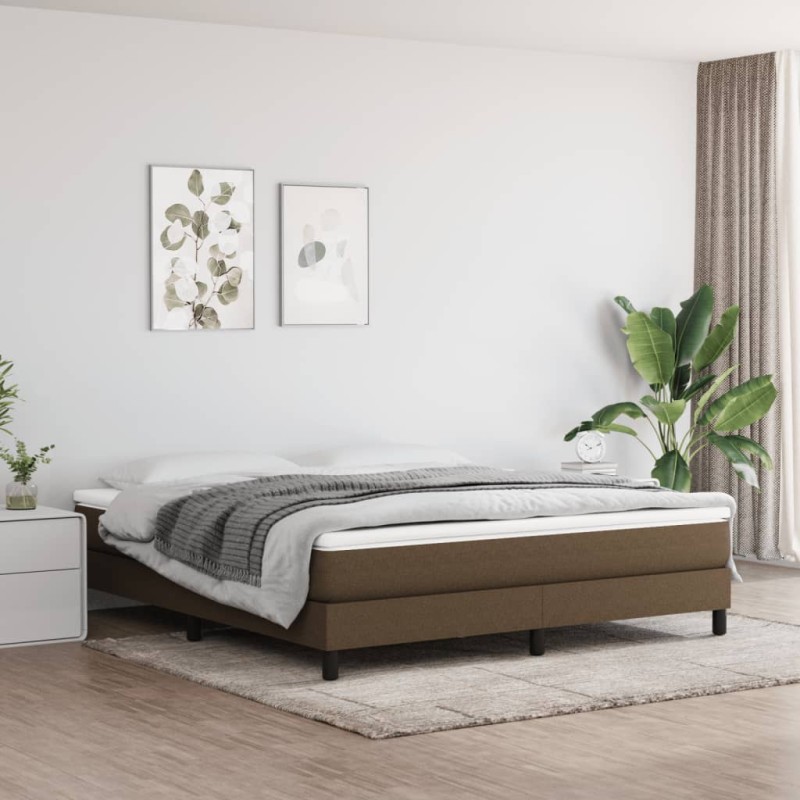 vidaXL Στρώμα με Pocket Springs Μεσαίας Σκληρότητας Σκούρο Καφέ 180x200x20 εκ. Υφασμάτινο