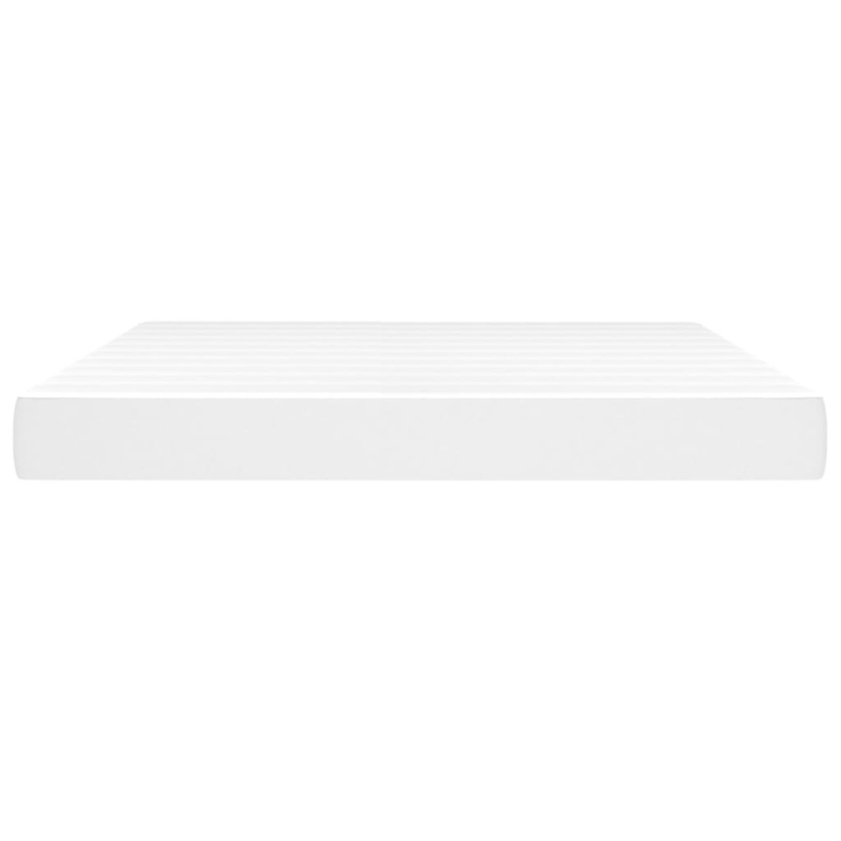 vidaXL Στρώμα με Pocket Springs Λευκό 180x200x20 εκ. Συνθετικό Δέρμα