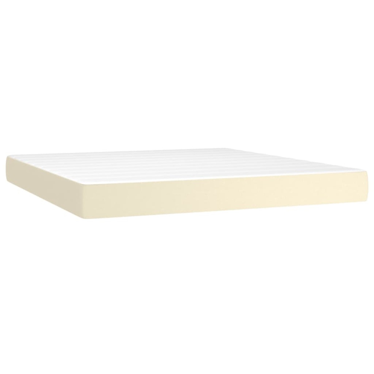 vidaXL Στρώμα με Pocket Springs Κρεμ 180x200x20 εκ. Συνθετικό Δέρμα