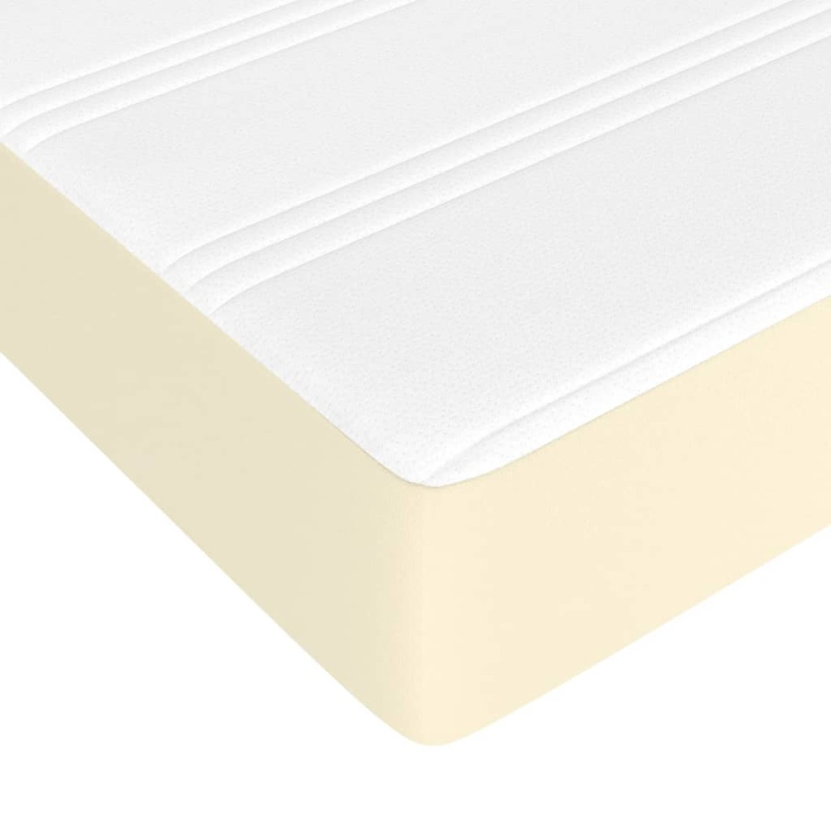 vidaXL Στρώμα με Pocket Springs Κρεμ 180x200x20 εκ. Συνθετικό Δέρμα