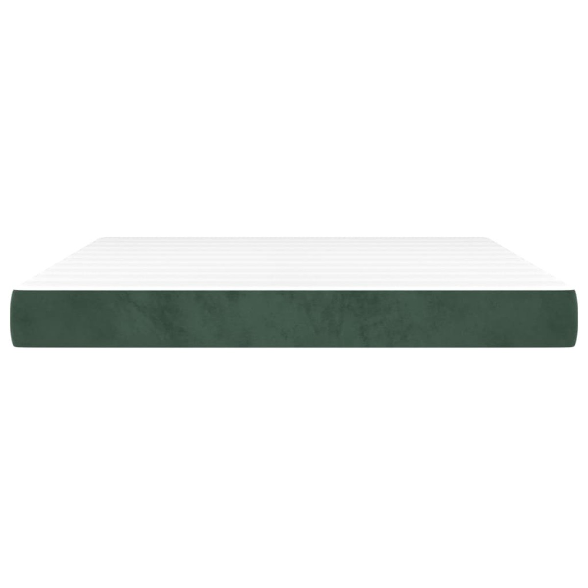 vidaXL Στρώμα με Pocket Springs Σκούρο Πράσινο180x200x20 εκ. Βελούδινο