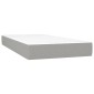 vidaXL Στρώμα με Pocket Springs Μεσαίας Σκληρότητας Αν. Γκρι 100x190x20 εκ. Ύφασμα Twin