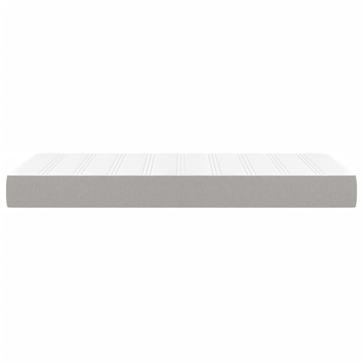 vidaXL Στρώμα με Pocket Springs Μεσαίας Σκληρότητας Αν. Γκρι 100x203x20εκ. Ύφασμα Twin XL