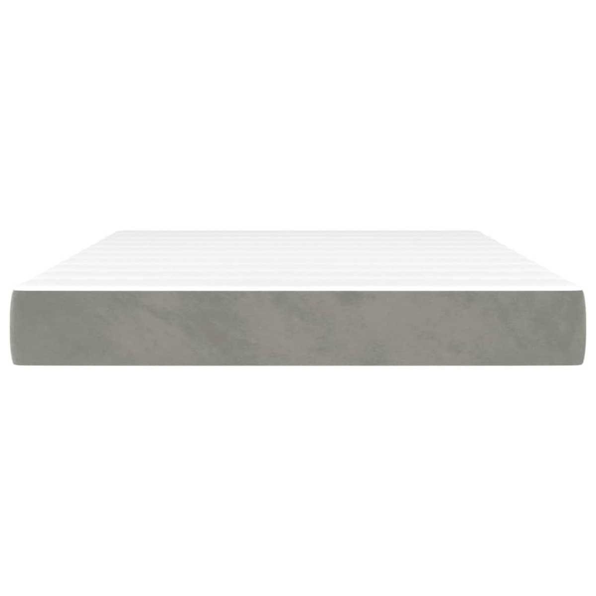 vidaXL Στρώμα με Pocket Springs Μεσαίας Σκληρότητας Αν. Γκρι 137x190x20 εκ. Πλήρες Βελούδο