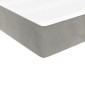 vidaXL Στρώμα με Pocket Springs Μεσαίας Σκληρότητας Αν. Γκρι 137x190x20 εκ. Πλήρες Βελούδο