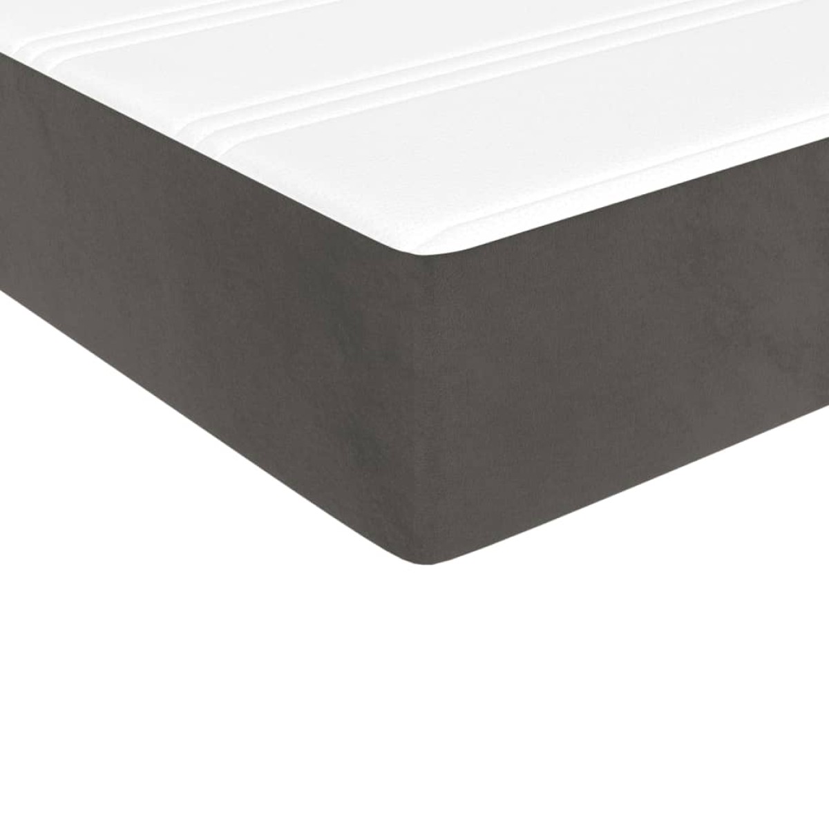 vidaXL Στρώμα με Pocket Springs Μεσαίας Σκληρότητας Σκούρο Γκρι 137x190x20 εκ. Βελούδινο