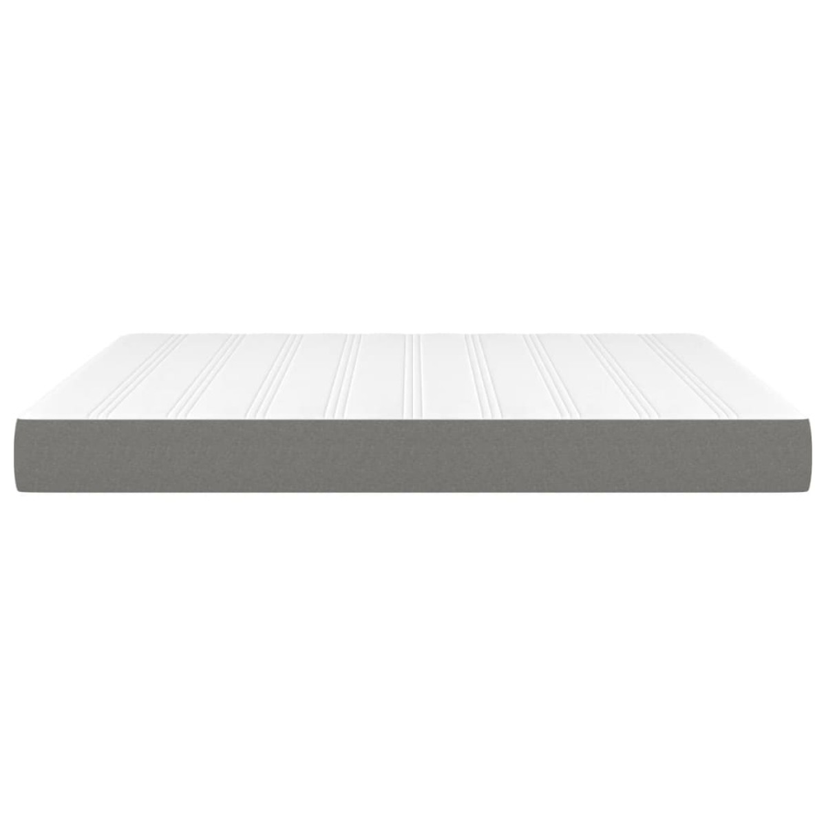 vidaXL Στρώμα με Pocket Springs Μεσαίας Σκληρότητας Σκ. Γκρι 152x203x20εκ. Ύφασμα Queen