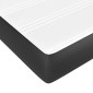 vidaXL Στρώμα με Pocket Springs Μεσαίας Σκληρότητας Μαύρο 152x203x20εκ. Συνθετικό Δέρμα
