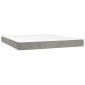 vidaXL Στρώμα με Pocket Springs Μεσαίας Σκληρότητας Αν. Γκρι 152x203x20εκ. Βελούδινο Queen