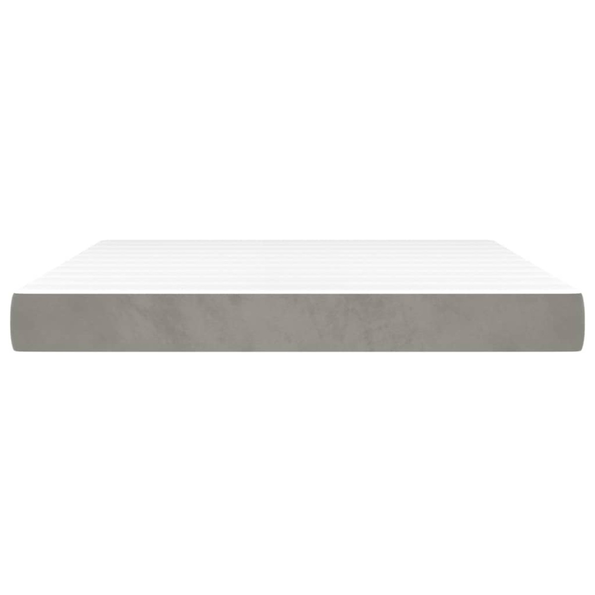 vidaXL Στρώμα με Pocket Springs Μεσαίας Σκληρότητας Αν. Γκρι 152x203x20εκ. Βελούδινο Queen