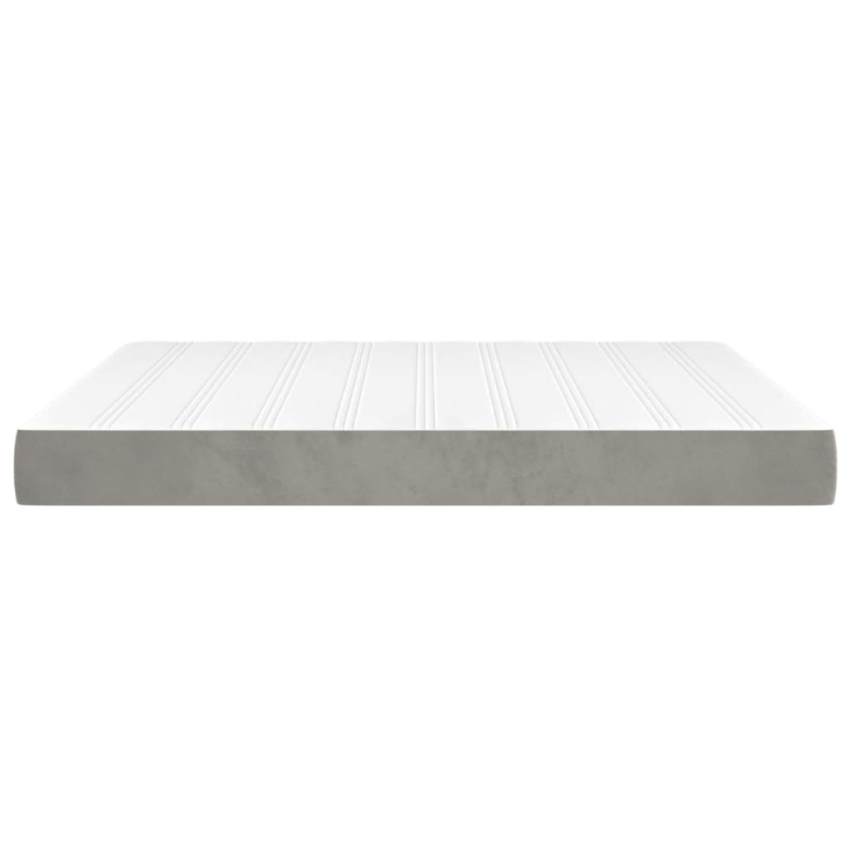 vidaXL Στρώμα με Pocket Springs Μεσαίας Σκληρότητας Αν. Γκρι 152x203x20εκ. Βελούδινο Queen
