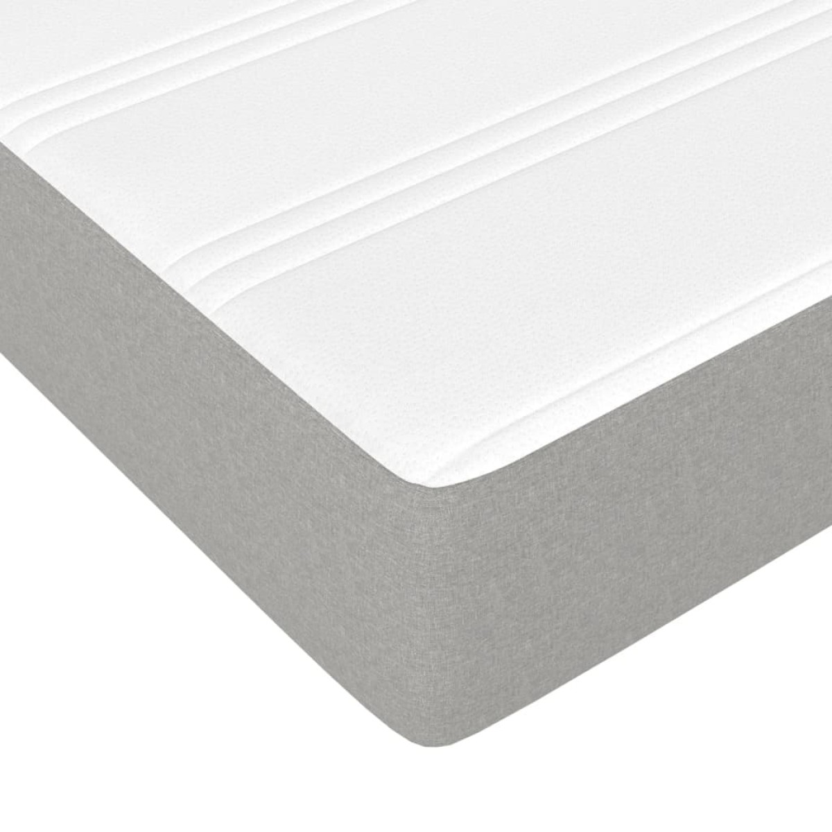 vidaXL Στρώμα με Pocket Springs Μεσαίας Σκληρότητας Αν. Γκρι 193x203x20εκ. Ύφασμα King