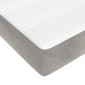 vidaXL Στρώμα με Pocket Springs Μεσαίας Σκληρότητας Αν. Γκρι 193x203x20εκ. Βελούδινο King