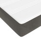 vidaXL Στρώμα με Pocket Springs Μεσαίας Σκληρότητας Σκ. Γκρι 193x203x20 εκ. Βελούδινο King
