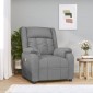 vidaXL Πολυθρόνα Μασάζ Ανοιχτό Γκρι Υφασμάτινη