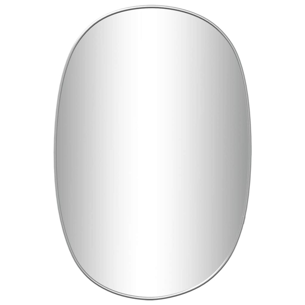 vidaXL Καθρέφτης Τοίχου Ασημί 50x35 εκ.