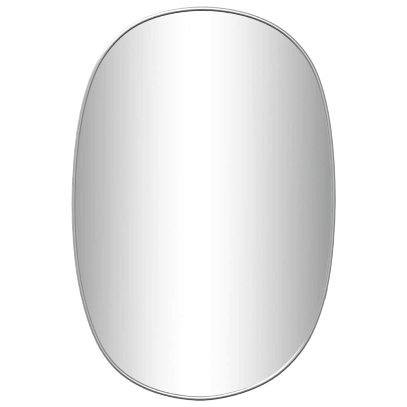 vidaXL Καθρέφτης Τοίχου Ασημί 50x35 εκ.