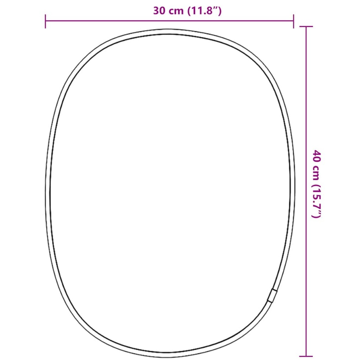 vidaXL Καθρέφτης Τοίχου Χρυσός 40x30 εκ.